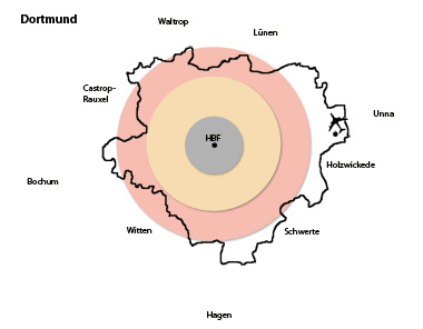 Karte Dortmund