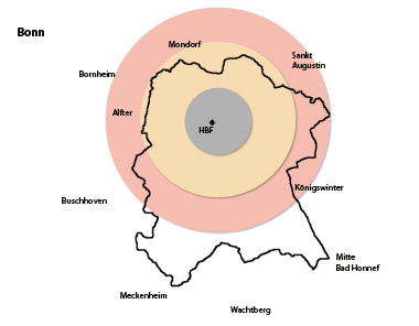 Karte Bonn