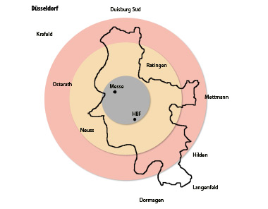 Karte Duesseldorf